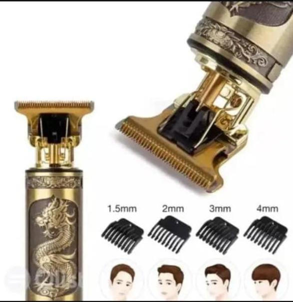 Men's Golden ABS Alloy Hair Trimmer - Rechargeable, Waterproof & High Efficiency with Pop-Up Trimmer